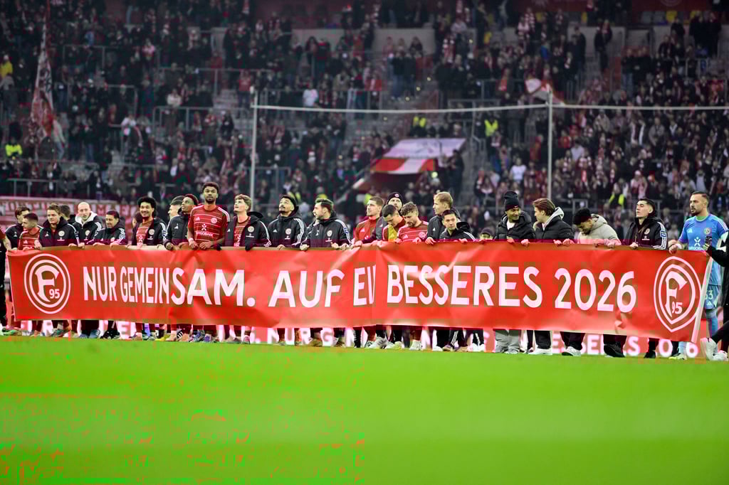 Hoffen auf ein besseres Jahr 2026: Die Spieler von Fortuna Düsseldorf haben enttäuschende Monate hinter sich.