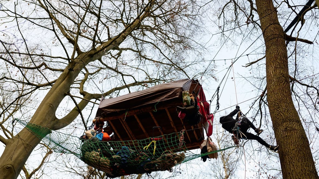 Das Protestcamp richtet sich gegen den Ausbau der A39 bei Lüneburg. (Archivbild)