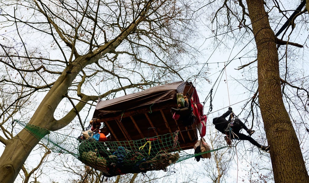 Das Protestcamp richtet sich gegen den Ausbau der A39 bei Lüneburg. (Archivbild)