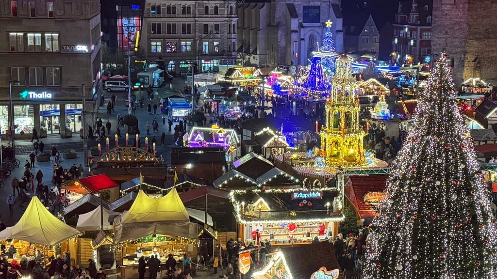 Es gibt viel Lob für den diesjährigen Weihnachtsmarkt in Halle. Bis zu 8000 Besucher kamen pro Tag. die Stadt zeigt sich zufrieden.&nbsp;