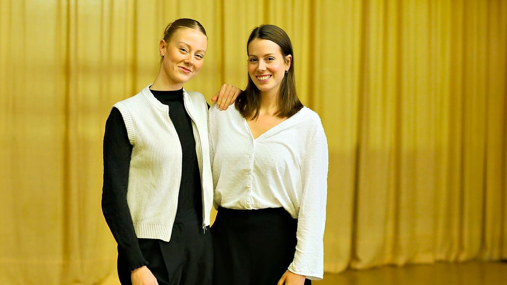 Henriette und Friederike Schmidt von der Tanzgruppe Mücheln.