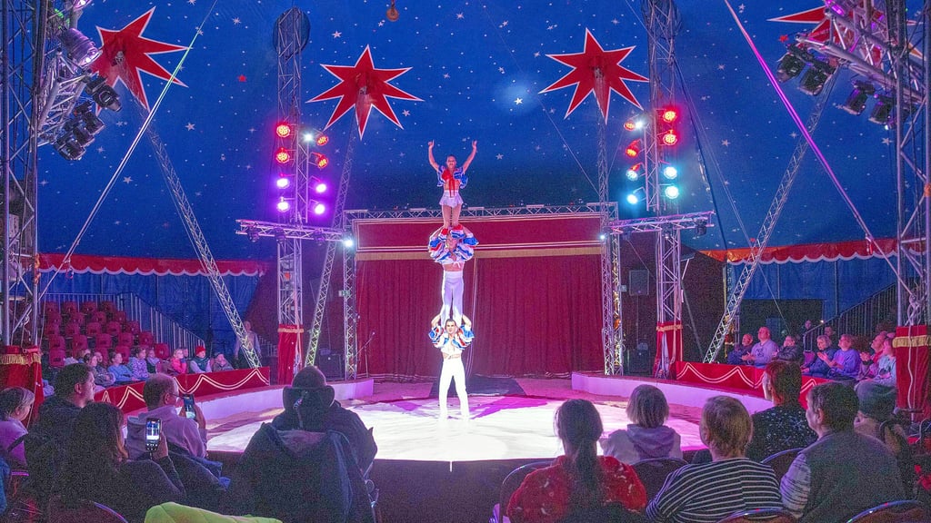Vom 22. Dezember bis zum 6. Januar: Etwa 30 internationale Künstler und 15 Tiere gestalten das Programm des „9. Dessauer Weihnachtscircus“.