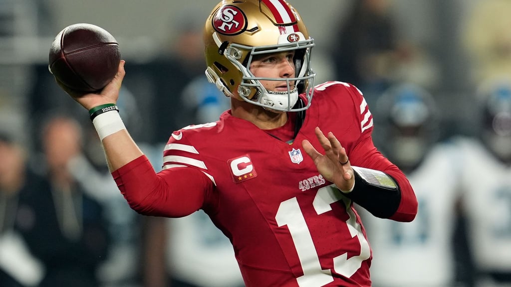 Lieferte seine Karrierebestleistung: Quarterback Brock Purdy warf für die San Francisco 49ers gegen die Indianapolis Colts insgesamt fünf Touchdown-Pässe. (Archivbild)