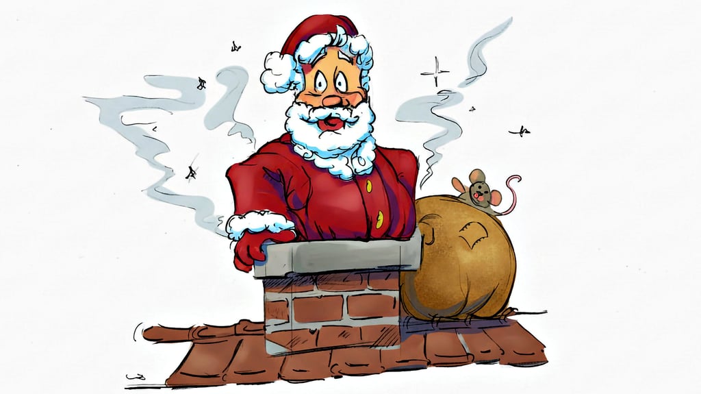 Wenn der rundliche Weihnachtsmann einen  geschätzten Body-Mass-Index von 35 hat, passt er durch keinen deutschen Schornstein. 