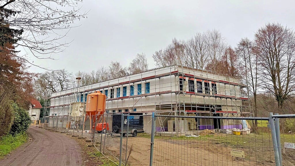 Das neue Feuerwehrgerätehaus in Burgkemnitz nimm Form an. 