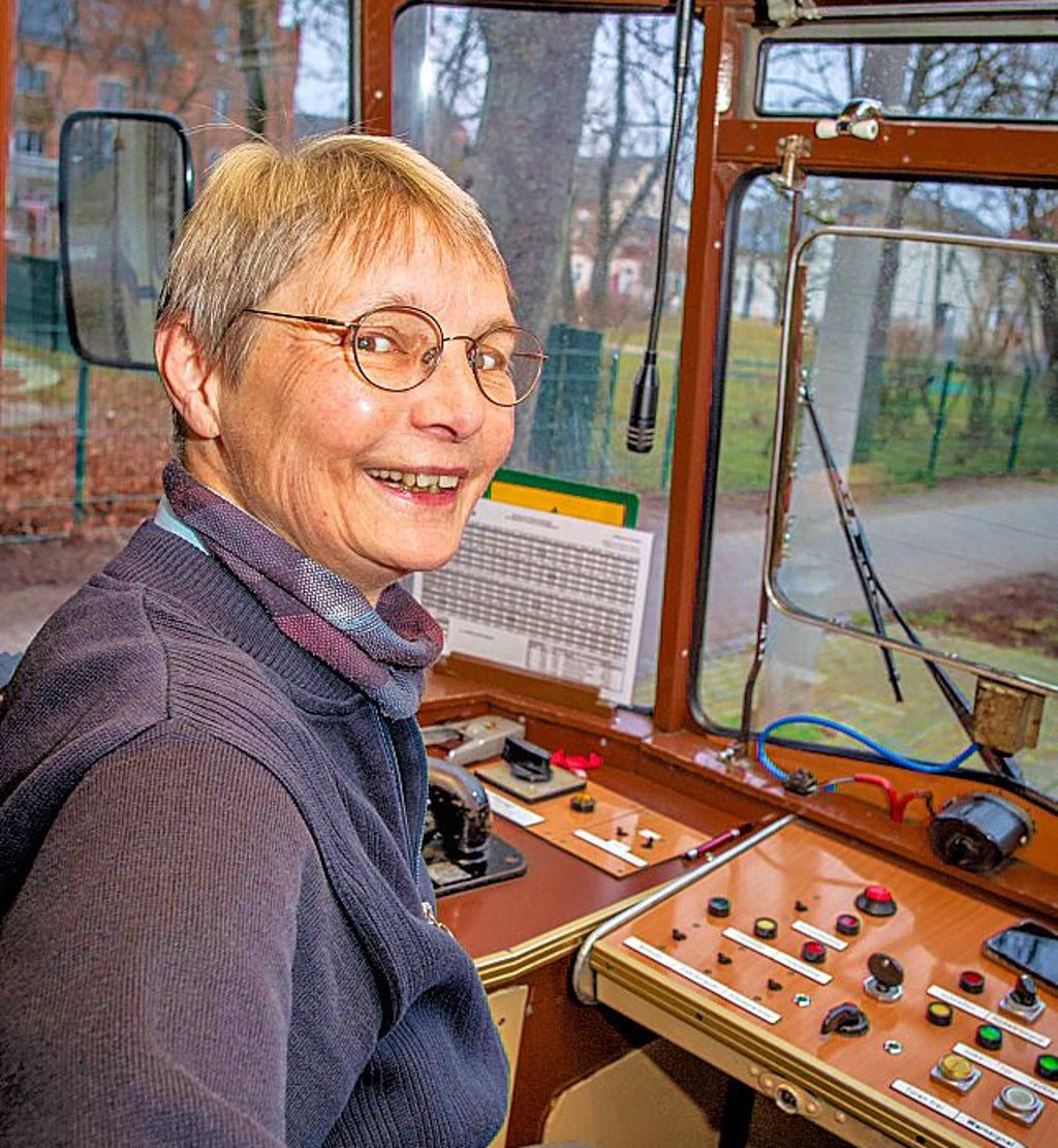 Straßenbahnfahrerin Carola Mehner