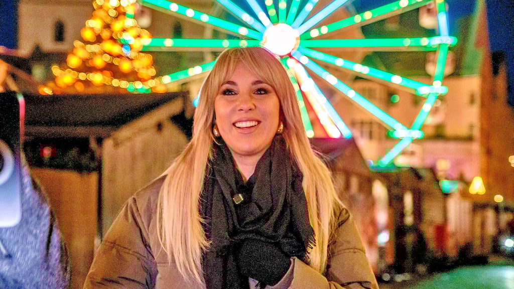 Annemarie Eilfeld auf dem Wittenberger Weihnachtsmarkt