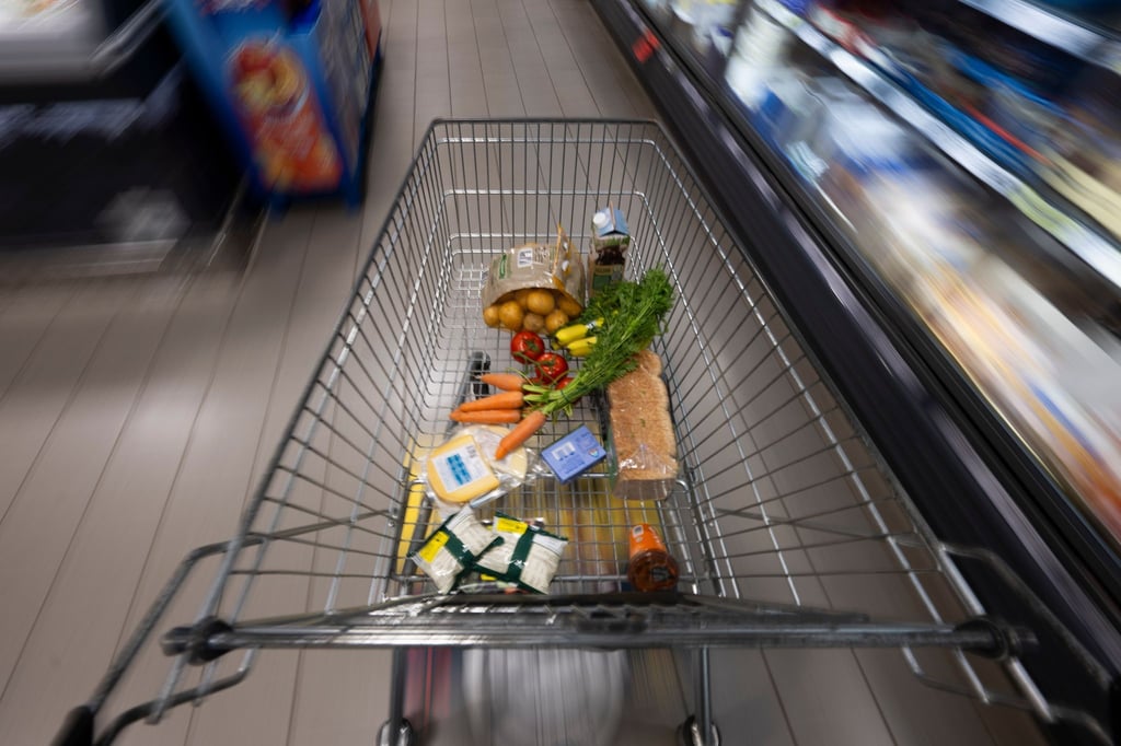 Ein Supermarktmitarbeiter stoppte die Diebe mit den vollen Einkaufswagen. (Symbolbild)