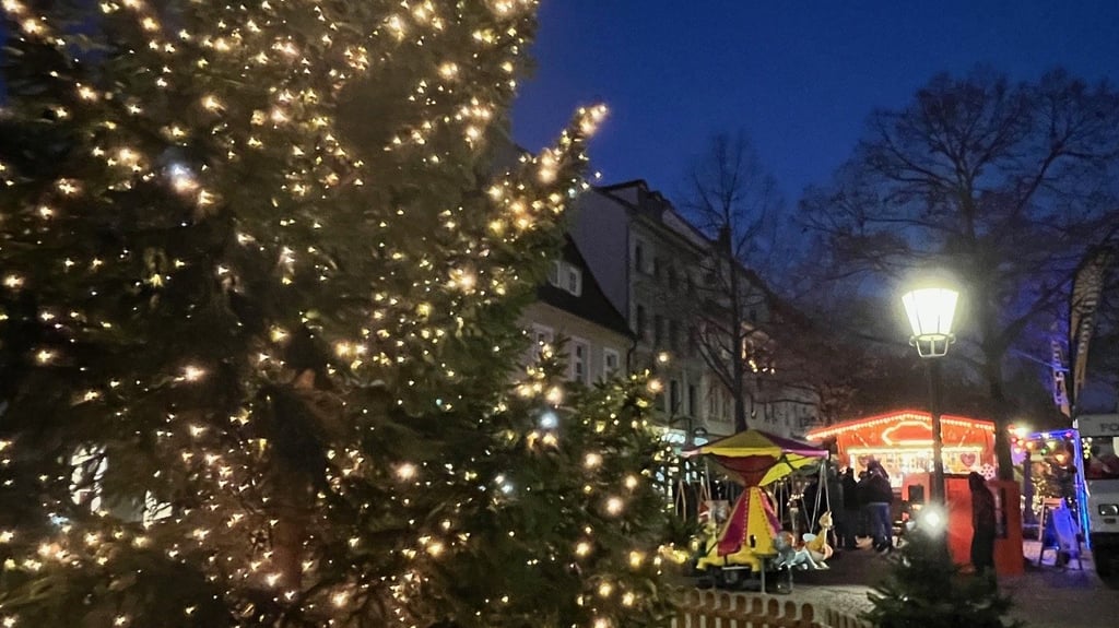 Hinterm Weihnachtsbaum geht's weiter: Das sieht doch schon ganz anders aus am Roßmarkt in Zeitz. 