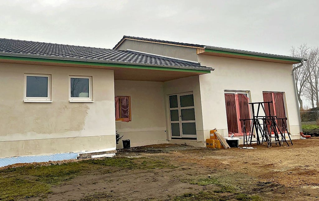 Dieses Bild zeigt den künftigen Eingangsbereich zum Vereinsheim. 