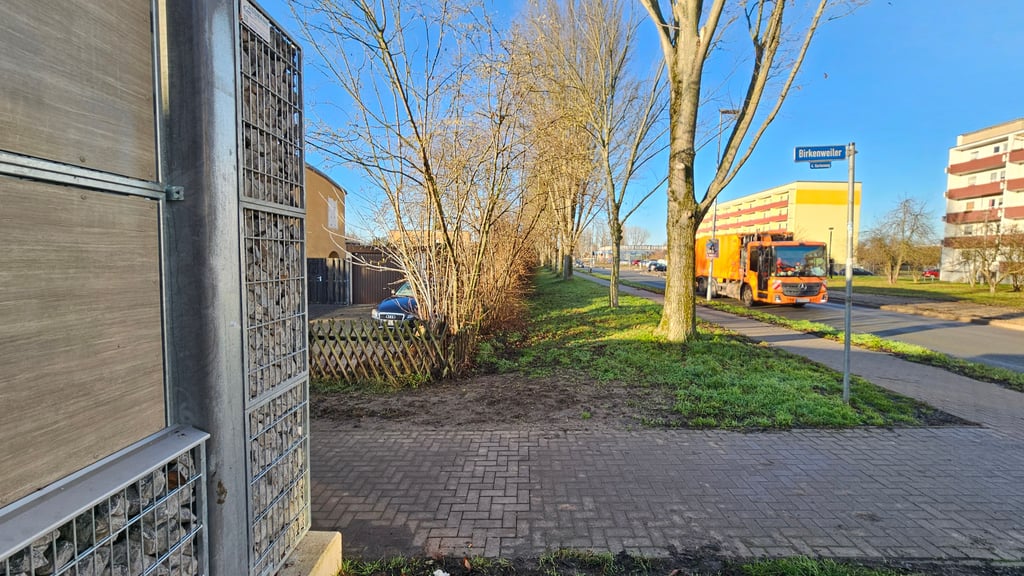 Ende einer Sichtschutzmauer am Milchweg im Magdeburger Birkenweiler. Geht es nach der Stadtverwaltung, bekommen weitere Grundstücke keinen Sichtschutz.
