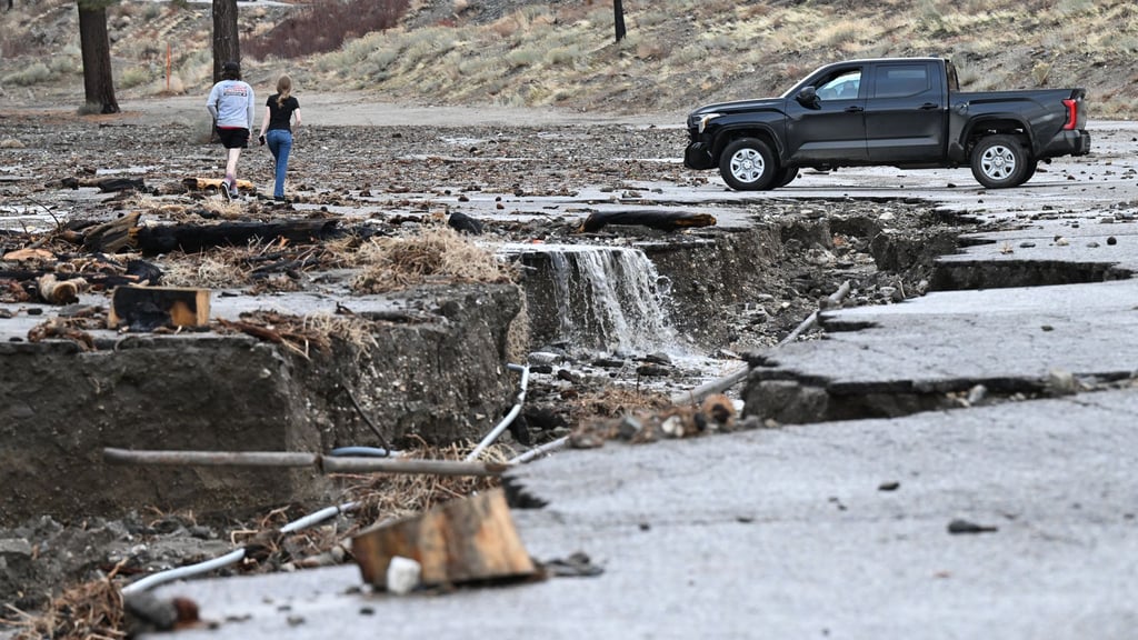 Besonders betroffen war Wrightwood nordöstlich von Los Angeles.