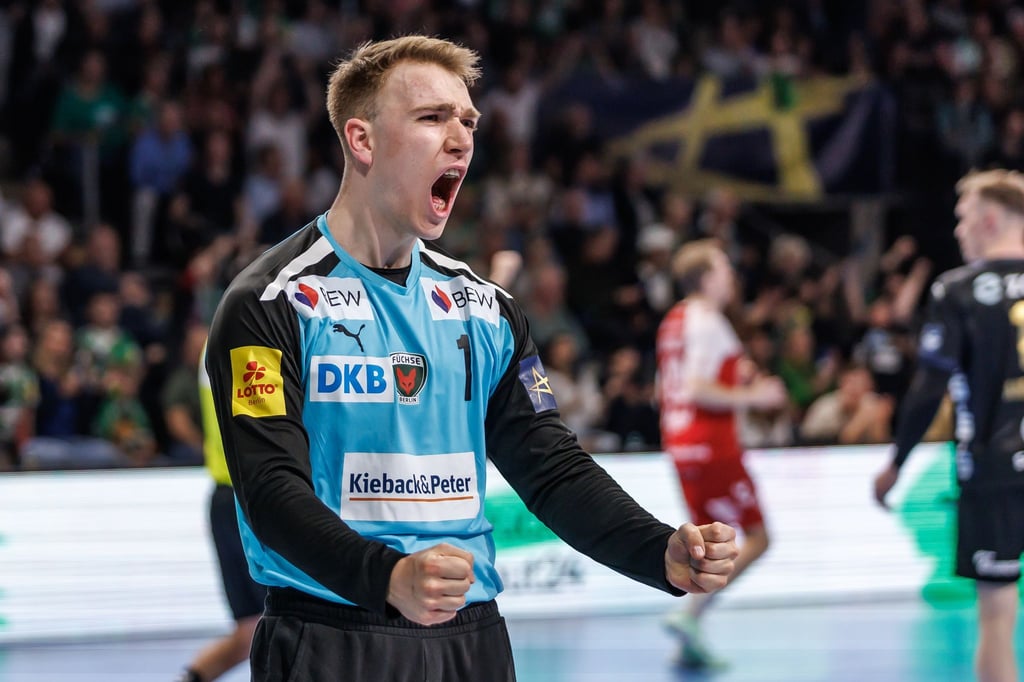 Füchse-Torhüter Lasse Ludwig überzeugt im letzten Heimspiel des Jahres. (Archivbild)