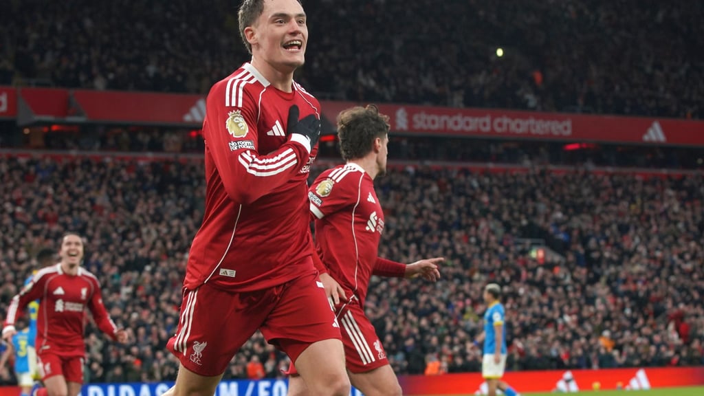 Florian Wirtz konnte endlich sein erstes Tor für den FC Liverpool feiern.