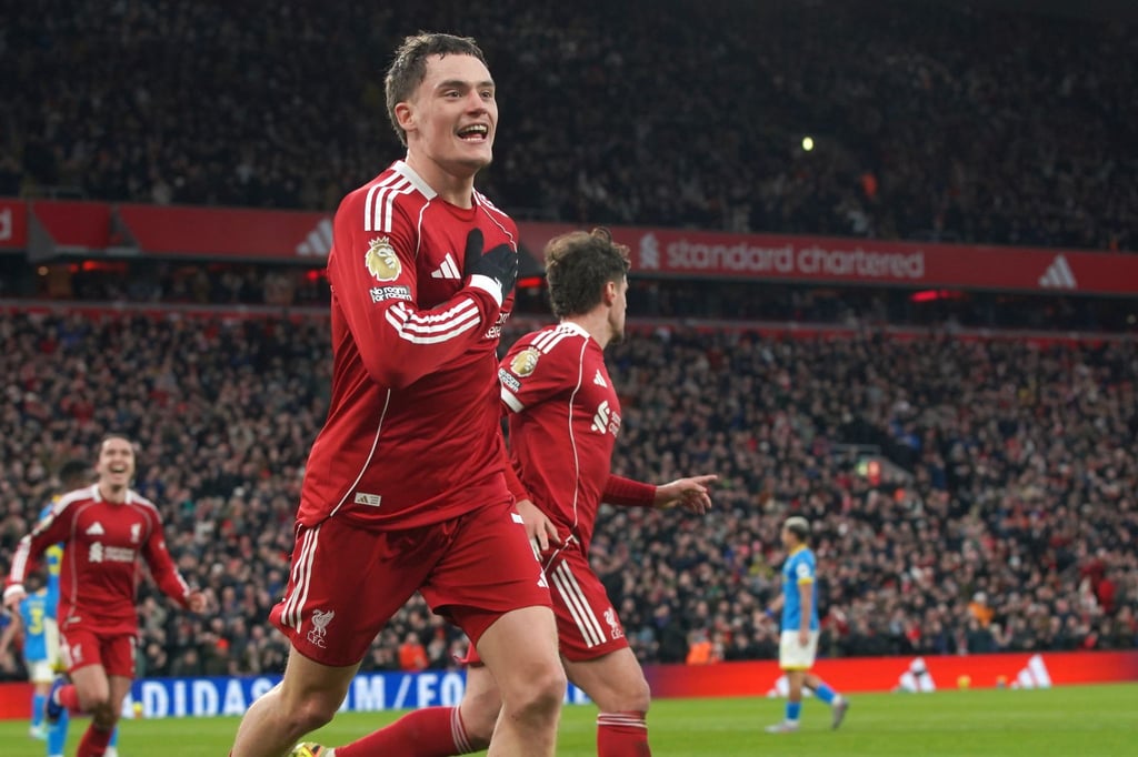 Florian Wirtz erzielte sein erstes Pflichtspieltor für den FC Liverpool.