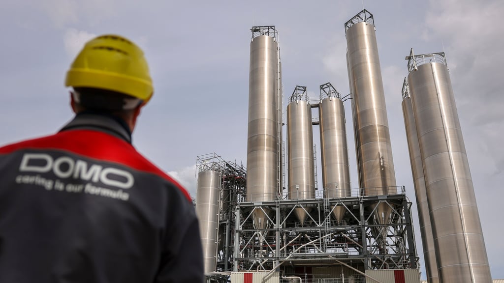 DOMO in Leuna ist insolvent. Rund 550 Beschäftigte sind betroffen. Produziert werden hier bislang unter anderem hitzebeständige Kunststoffe.