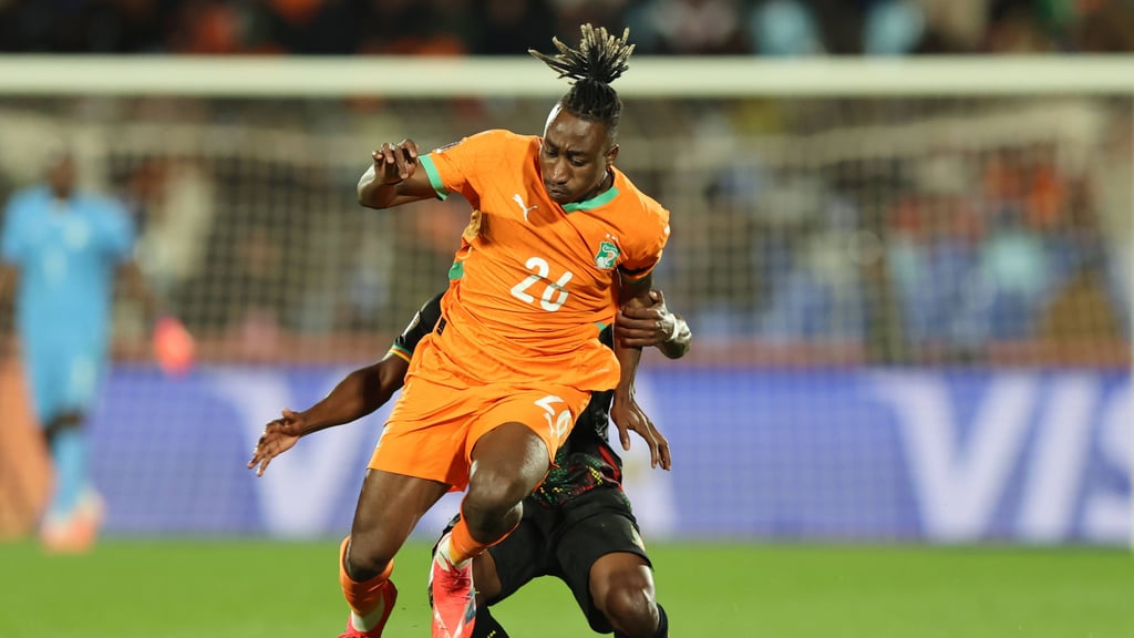 Yan Diomande im Spiel der Elfenbeinküste.