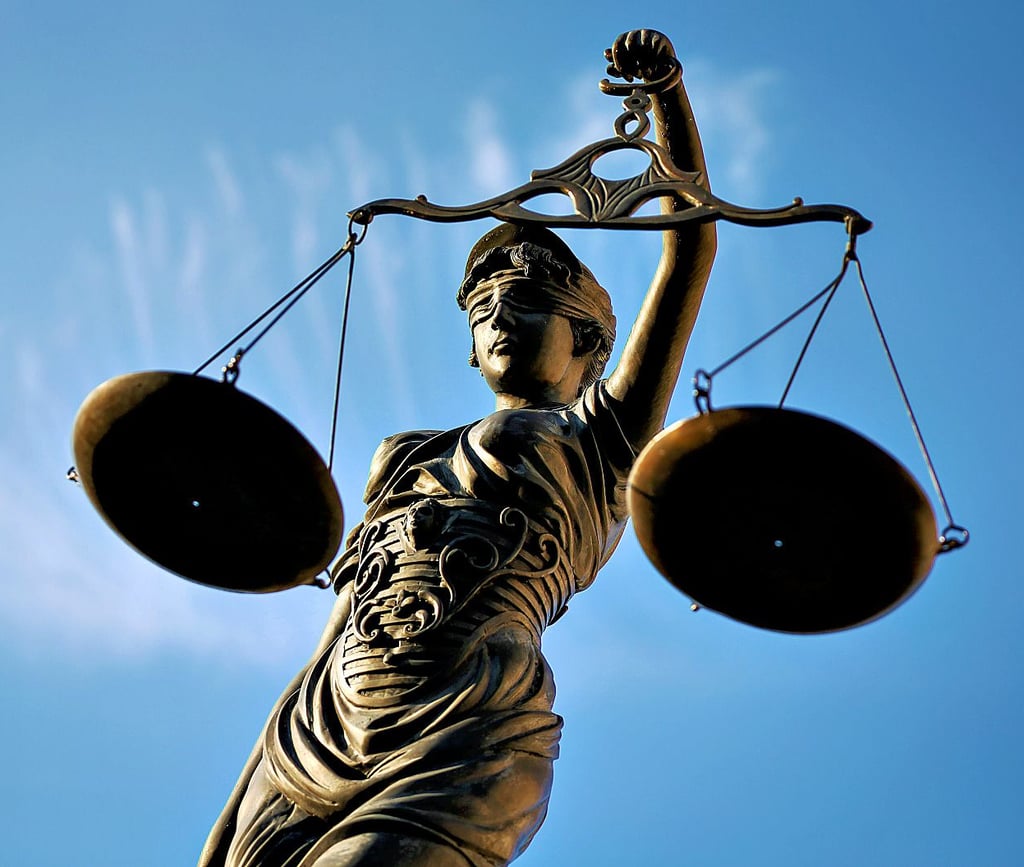 Justitia, die Patronin der Rechtsprechung