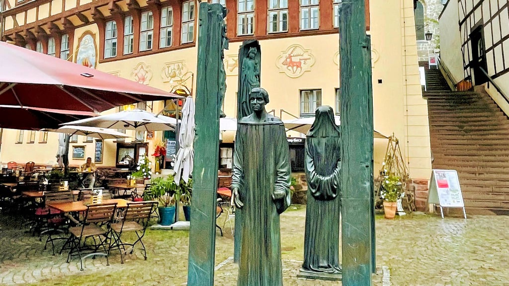  Denkmal für Thomas Müntzer (Ausschnitt) in seiner Geburtsstadt Stolberg am Harz, geschaffen von dem halleschen Künstler  Klaus Messerschmidt