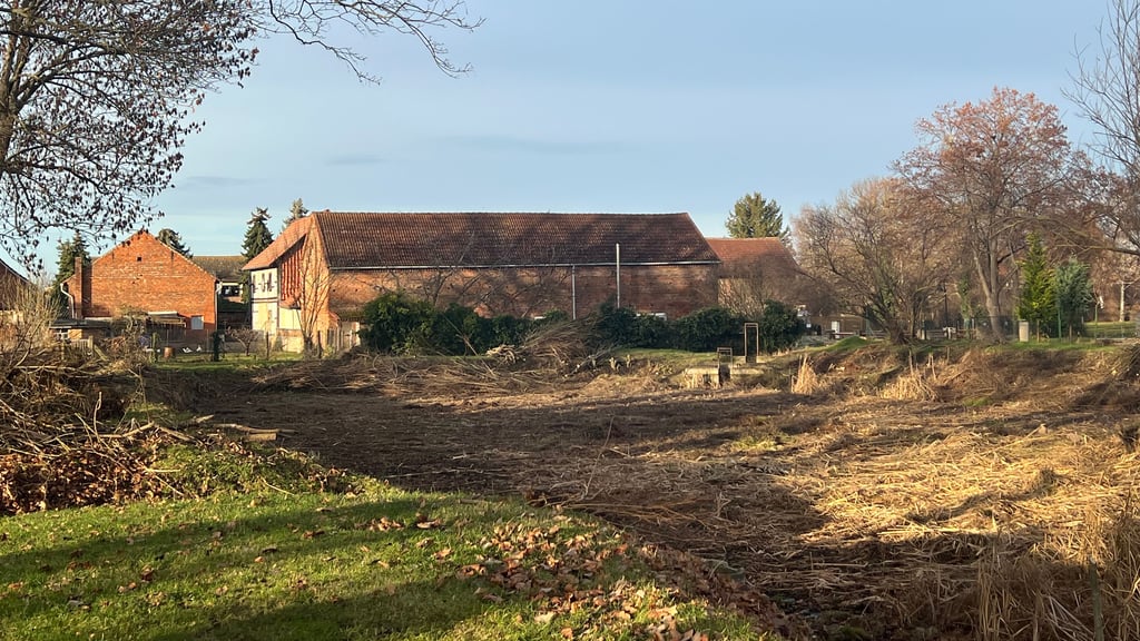 Inzwischen sind die Umrisse des Teiches wieder zu erkennen.