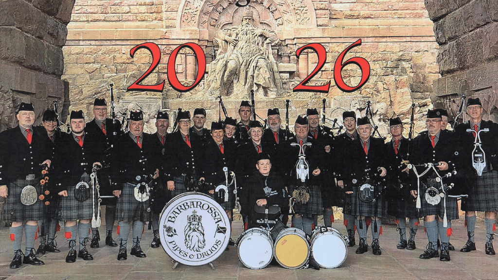 So sieht der Kalender aus, den die Barbarossa Pipes & Drums erstmals in ihrer Bandgeschichte zusammengestellt haben. 