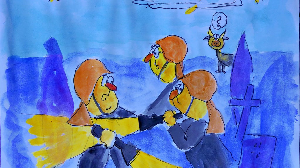 Die Feuerwehr suchte zur „Geisterstunde“die Quelle der Rufe auf dem Barbyer Friedhof. Schließlich konnten die Kameraden den Fall in der Nähe des Ziegeleiweges aufklären. 