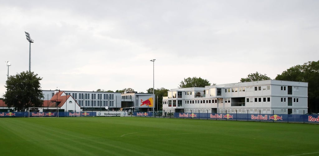 Das Containerdorf von RB Leipzig hat bald ausgedient.