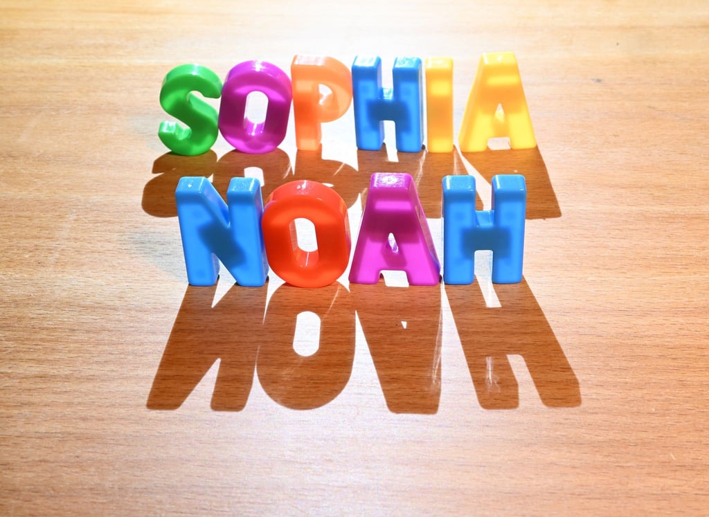 Sophia und Noah sind die beliebtesten Vornamen.