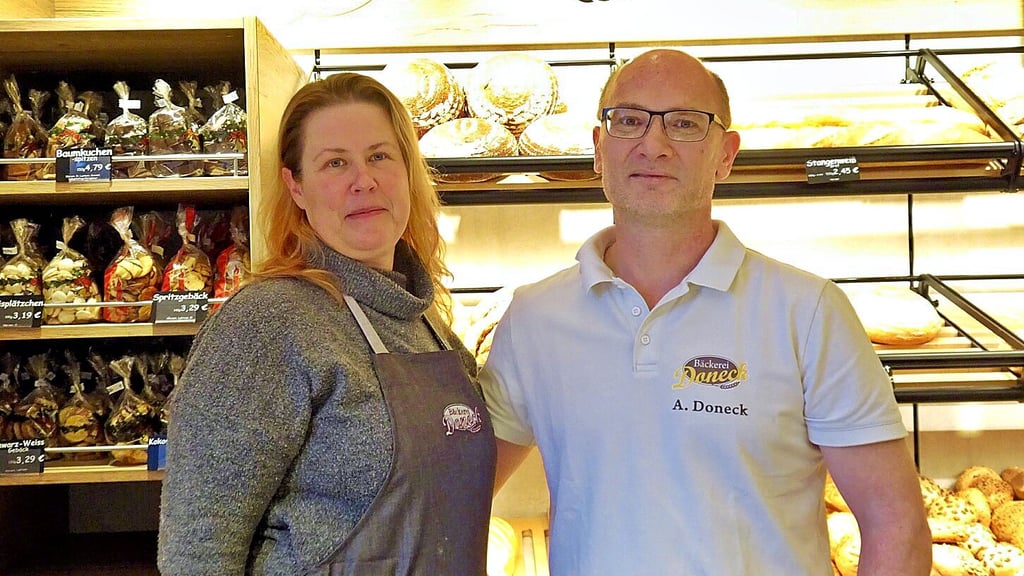 Susann und Andreas Doneck bereiten die Jubiläumstage vom 7. bis 10. Januar vor. Dann besteht ihre Bäckerei zehn Jahre. 