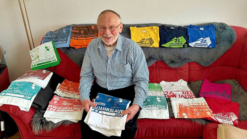 Der Merseburger Hans-Otto Knoche hat von der ersten Auflage 1997 an beinahe an allen Neujahrsläufen teilgenommen. 