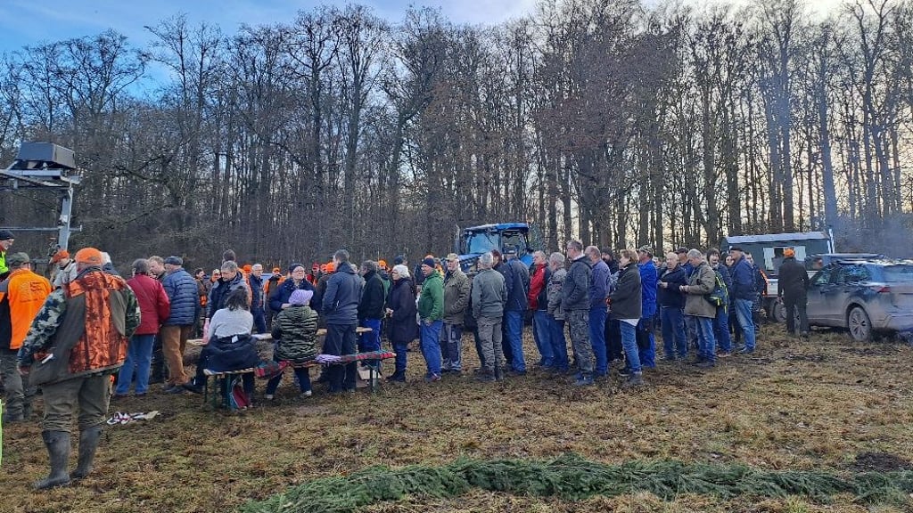 Groß war der Andrang von Interessenten, die nach den drei Treibjagden des Landesforstbetriebs Süd kurz vor Weihnachten Wildbret kaufen wollten - auch am Wildenstall bei Grillenberg.