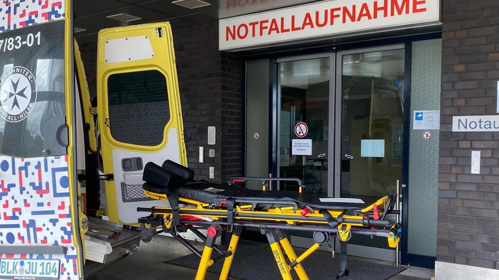In der Notaufnahme des Goitzsche Klinikums herrschte in der Silvesternacht großer Andrang.