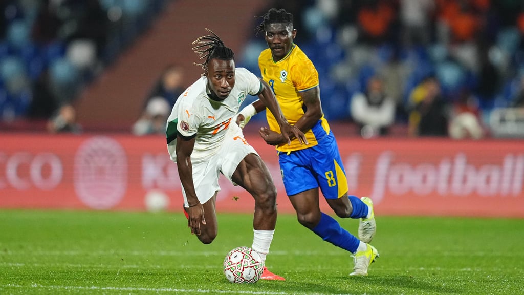 Yan Diomande bei Sieg der Elfenbeinküste gegen Gabun.