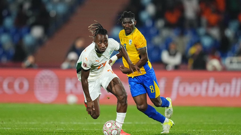 Yan Diomande bei Sieg der Elfenbeinküste gegen Gabun.