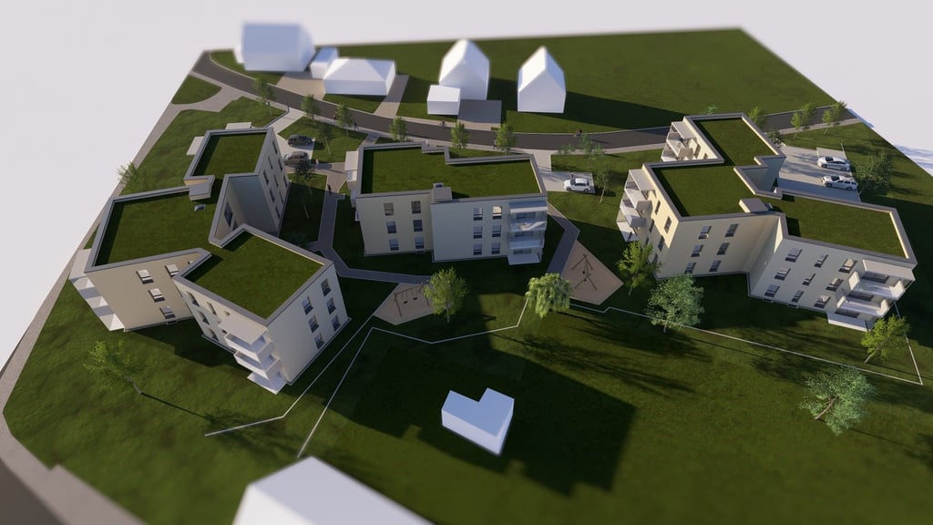 Die Wobau Eisleben will in Helfta drei Mehrfamilienhäuser bauen (Entwurf: Herbst Plan-Consult GmbH Halberstadt).