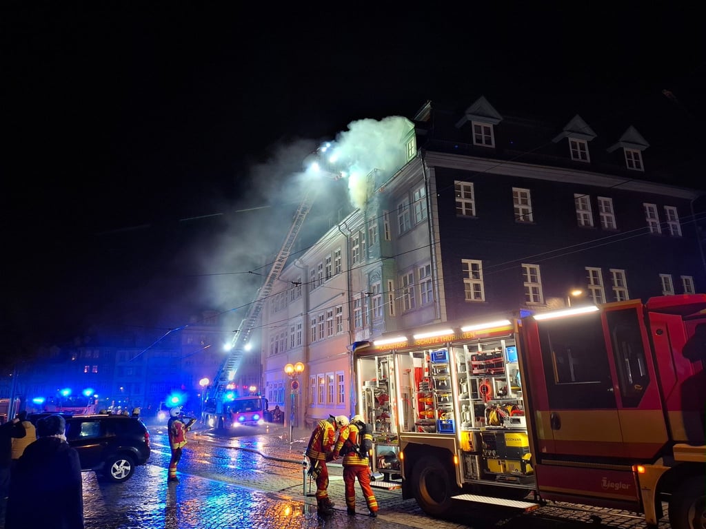 Hoher Sachschaden durch einen Brand in einem historischen Gebäudekomplex in der Erfurter Altstadt (Archivbild)