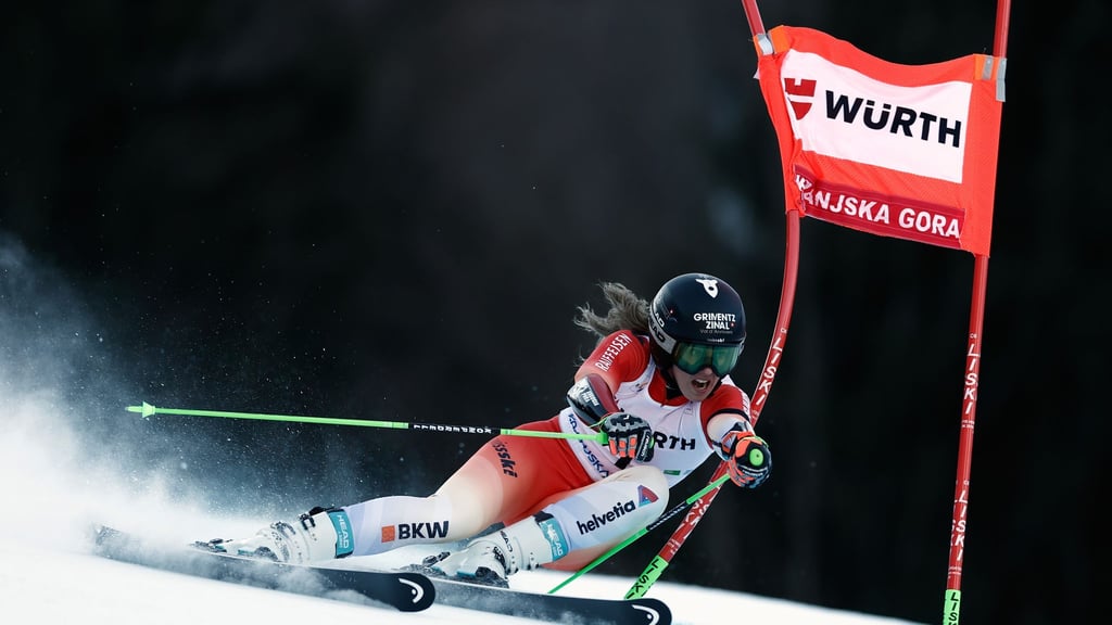 Camille Rast gewinnt in Kranjska Gora.