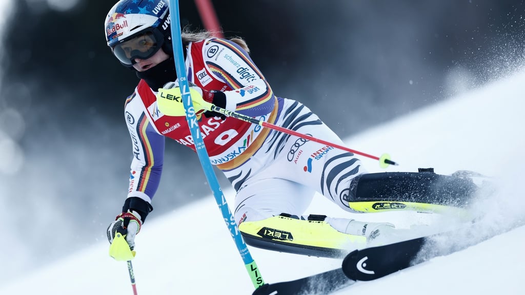 Emma Aicher belegte im Slalom von Kranjska Gora Rang acht.