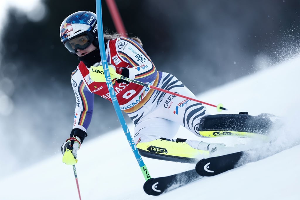 Emma Aicher belegte im Slalom von Kranjska Gora Rang acht.
