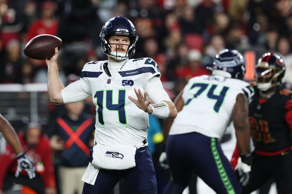 Seattles Quarterback Sam Darnold sicherte sich mit seinem Team den Titel in der NFC.