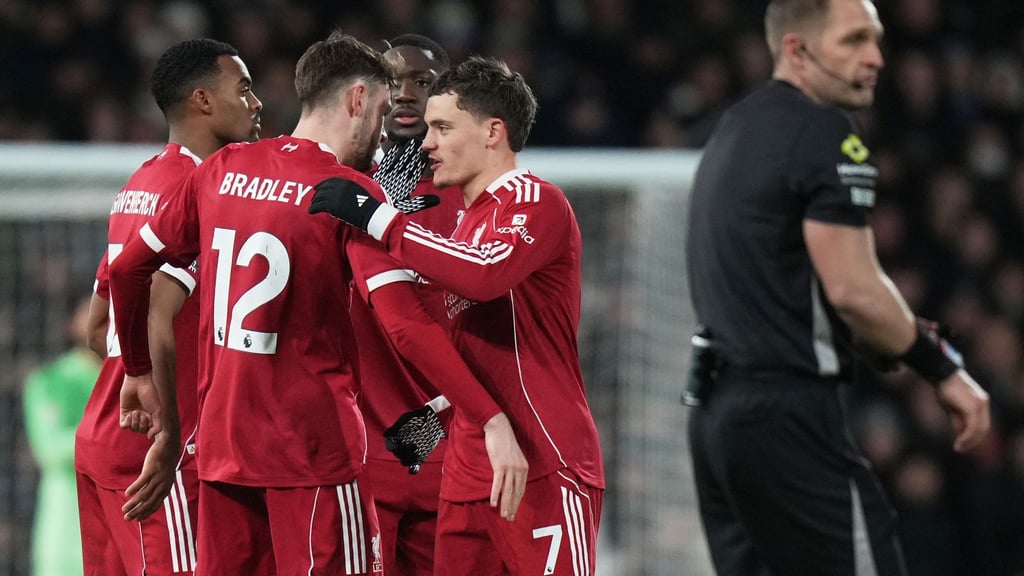 Florian Wirtz (r) gelang der 1:1-Ausgleich für Liverpool beim FC Fulham.