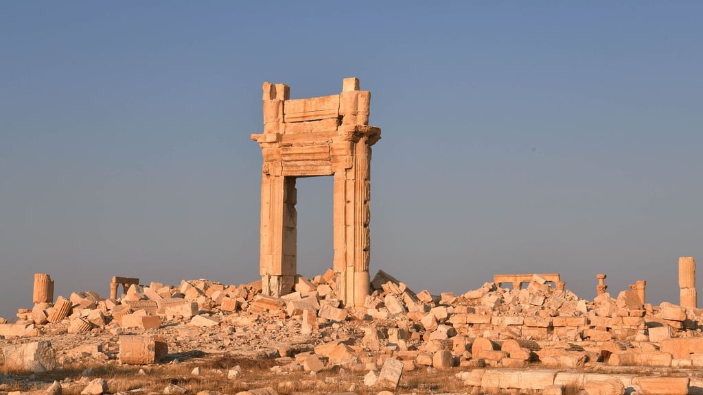 In der Nähe von Palmyra soll der IS in einer unterirdischen Anlage Waffen und Sprengstoff lagern.