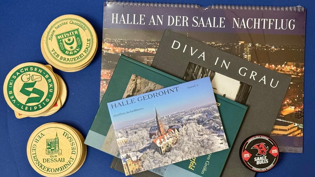 Halle-Artikel zu verkaufen: Im Internet findet sich ein breites Angebot.