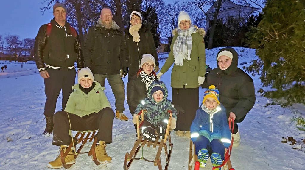 Winter im Schlossgarten Zerbst am 4. Januar.