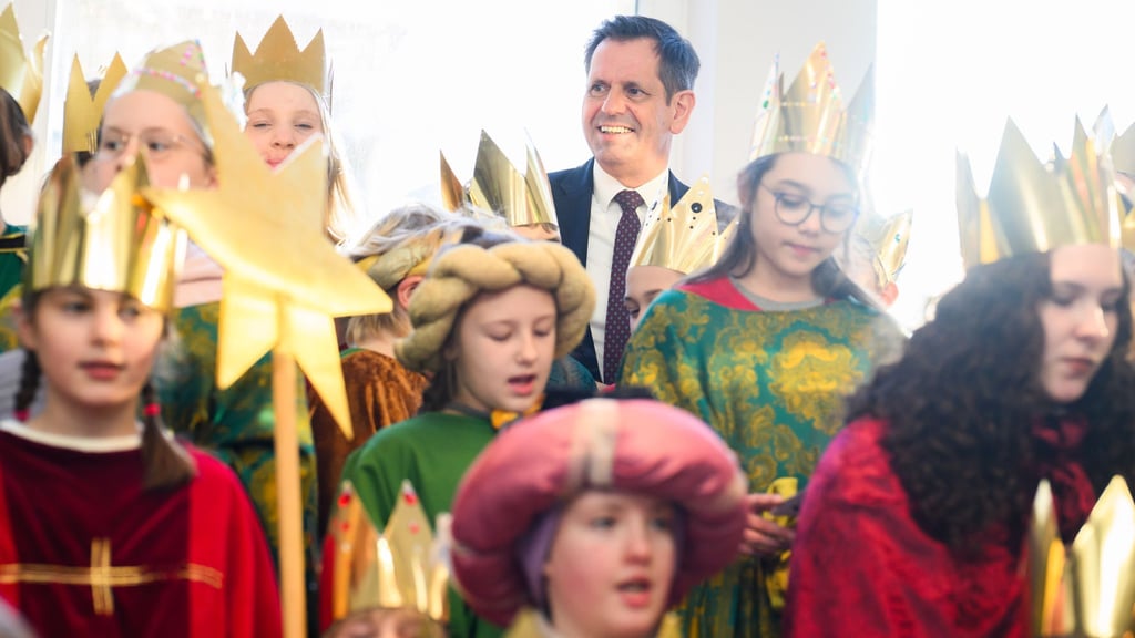 Erstmals empfing Olaf Lies die Sternsinger als Ministerpräsident.