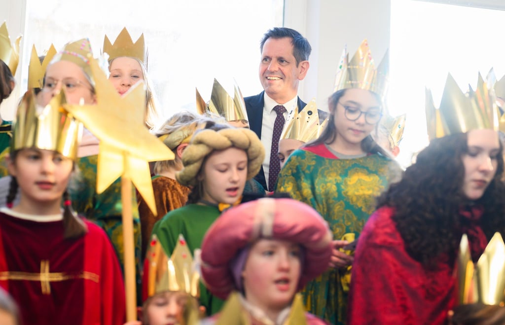 Erstmals empfing Olaf Lies die Sternsinger als Ministerpräsident.