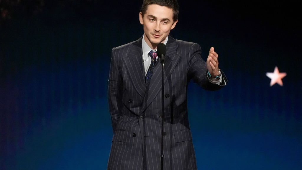 Timothée Chalamet wird in seiner Dankesrede ungewohnt privat.