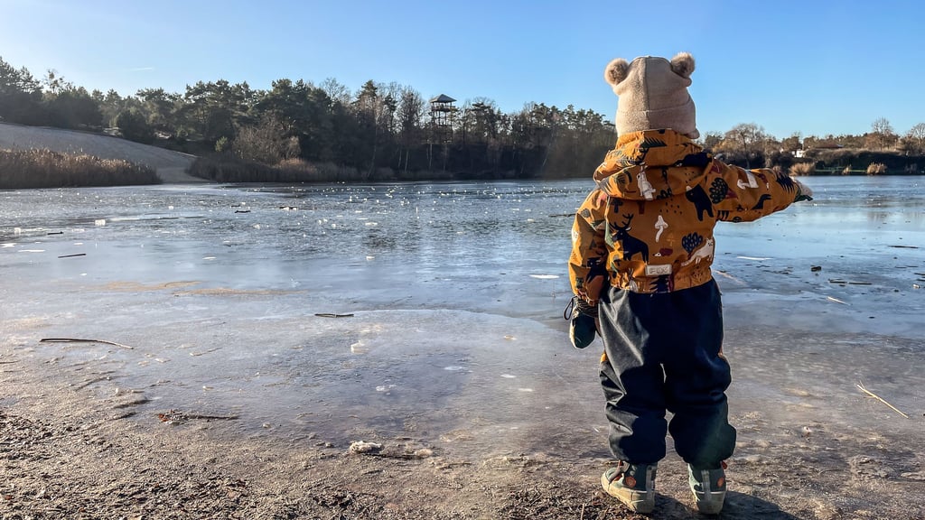 Der zugefrorenen Kulk vor ein paar Tagen - mittlerweile ist shcon wieder Wasserfläche zu sehen.
