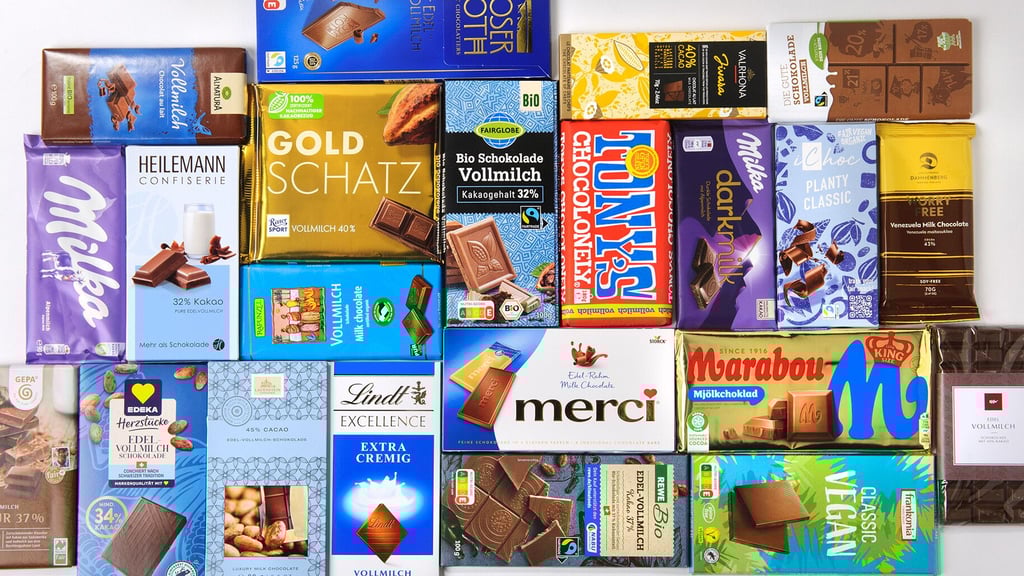 Stiftung Warentest hat 22 Tafeln Milchschokolade untersucht, darunter zwei vegane Produkte. Mehr als die Hälfte bekam die Note «gut».