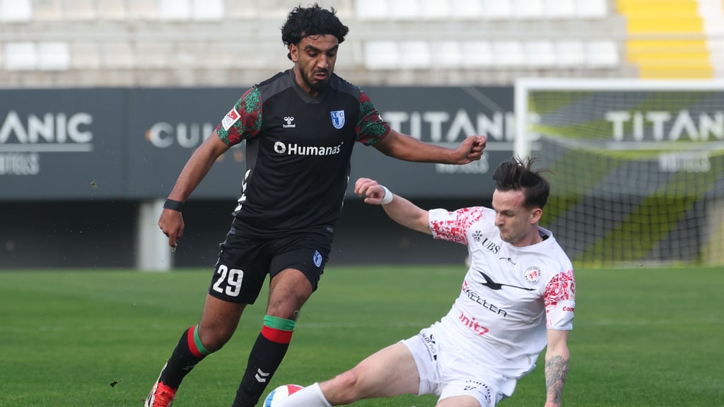 Rayan Ghrieb traf zum 1:0 für den 1. FC Magdeburg gegen den FC Winterthur. Am Ende gewann der FCM mit 2:1 gegen den Schweizer Erstligisten.